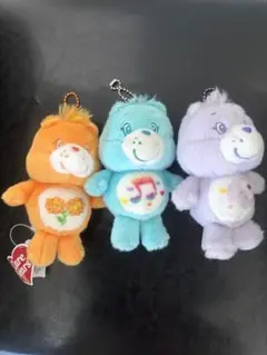 ケアベア【ぬいぐるみマスコット】３種セット　キーホルダー　グッズ