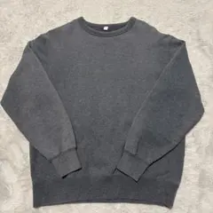 【希少00s/サイズタグ】OLD UNIQLO クルーネックスウェット 灰色　L