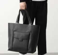 FURLA（フルラ）レザートートバッグ / 黒 / シボ革 / A4収納可