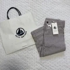 新品✴︎プチバトー✴︎シアサッカーパンツ✴︎ストライプハーフパンツ　18m