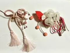桜の花とタッセルの和風髪飾り2点