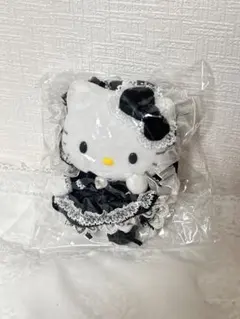 ハローキティ ラブリーフリルマスコット　ロリータ　ブラック　ぬいぐるみ