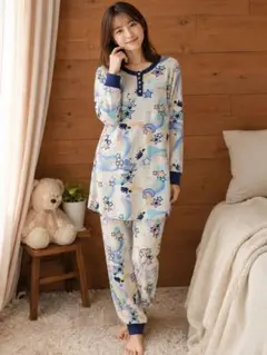 新品 PEACH JOHN パジャマ 上下セット ナイトベア L 定価4900円