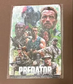 新品未開封品映画PREDATORブリキ看板 メタルサインヴィンテージアンティークのサムネイル