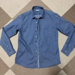 GU デニムシャツ Sサイズ 長袖 ブルー
