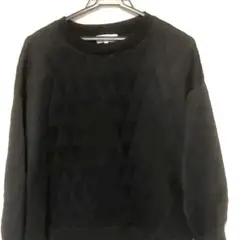 黒 ダイヤモンドキルティング トレーナー