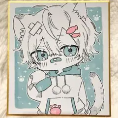 h*☆様 オリジナル手描きイラスト アナログミニ色紙