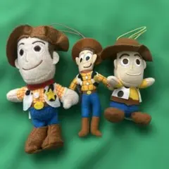 トイ・ストーリー ウッディ ぬいぐるみマスコット 3点セット