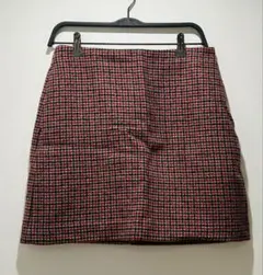 UNIQLO ユニクロ 赤と黒 チェック タイトスカート ミニスカート