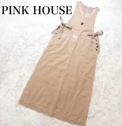 PINK HOUSE ピンクハウス リボン ロゴ サロペット オールインワンのサムネイル