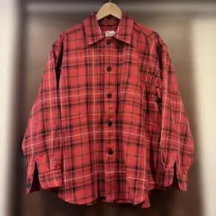 Traditional Weatherwear レッドチェック長袖シャツ M