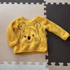 くまのプーさん　イエローくまの顔セーター 95cm以下