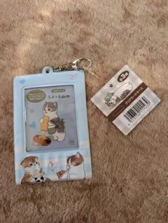 猫のイラスト付きパスケース 5.4×8.6cm