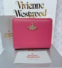 【可愛い♡ショッパー付】新品 ヴィヴィアン・ウエストウッド　三つ折り財布 ピンク