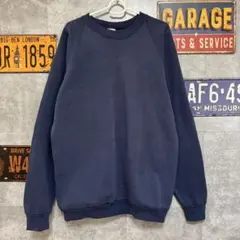 90s USA製 フルーツオブザルーム スウェット XL ネイビー 無地　古着