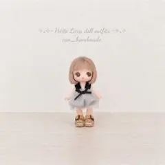 1834. ぷちリカちゃん 服 ෆ̈ チュールワンピース