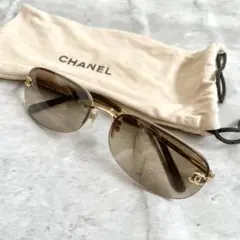 美品 CHANEL シャネル リムレス サングラス カラーレンズ 4099 - メルカリ
