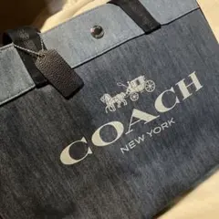 COACH トートバッグ ホース アンド キャリッジ デニム　大容量　タフ