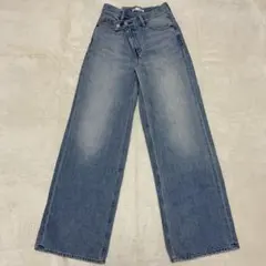 【美品】MOUSSY CROSS WAIST WIDE STRAIGHT 0のサムネイル