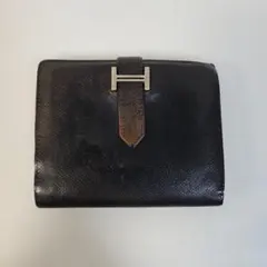 HERMES 二つ折り財布 ベアン コンパクト ブラックのサムネイル