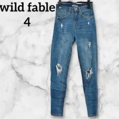 一点物✨wild fable ハイライズスキニーデニム ストレッチ ライトブルー