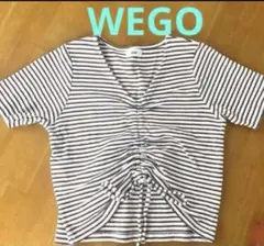 【WEGO 】デニムにオススメ！ボーダーVネック 半袖Tシャツのサムネイル