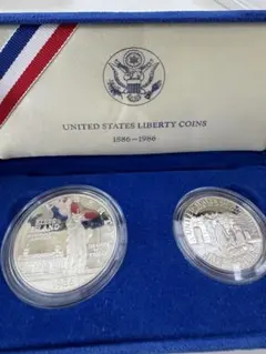 1986年 エリス島 自由の女神 シルバーダラー記念硬貨 - メルカリ