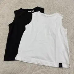 ZARA ノースリーブカットソー　白黒セット　110