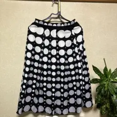 ドット柄プリーツスカート