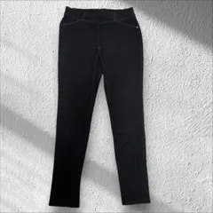 ストレッチ 美脚 スキニーデニム風 レギンスパンツ 濃紺 Mサイズ ウエストゴム