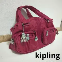 kipling　キプリング　赤　バッグ　ハンドバッグ