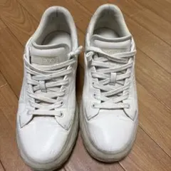JIMMY CHOO ホワイトレザー スニーカー サイズ40