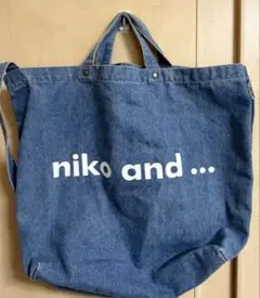 niko and ... デニムトートバッグ 高さ約40cm
