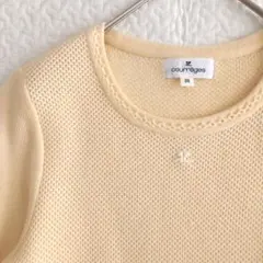 希少✨クレージュ ロゴ入りニットチュニックプルオーバー ヴィンテージ y2k