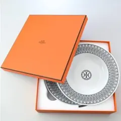 値下げ！新品未使用！エルメス タイセット プレート２枚セット HERMES エルメス タイ・セット TIE SET ガーネット 21cm