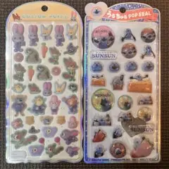 パペットスンスン　ボンボンドロップシール　ズートピア　コットンパフィシール