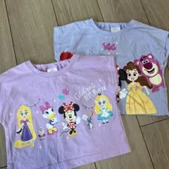 ディズニー 100周年記念 Tシャツ 2枚セット　女の子　半袖Tシャツ