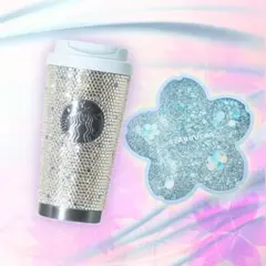 スタバ SAKURA2026 限定 ラインストーンタンブラー コースター 2点