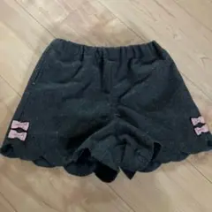 Anyfam ダークグレー スカラップヘム 半ズボン