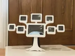 ツリー型ホワイトフォトフレーム　木製