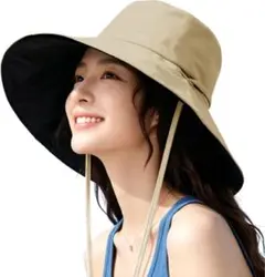 UVカット 帽子 レディース つば広帽子 【UPF50+・紫外線対策・小顔効果