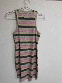 ROXY BACK TO BEAUTIFULニットミニボーダーワンピース