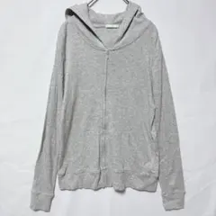 ジーユー GU フルジップ パーカー フード付き グレー UVカット カジュアル