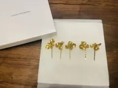 ANNAN WEDDING ゴールド ヘアピン 5本セット 小枝アクセサリー