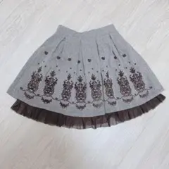 値下げ中 送料込 Ank Rouge ミニスカート ブラウン 冬物