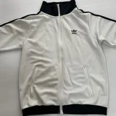 adidas トラックジャケット ワッフル素材 ホワイト ブラックのサムネイル