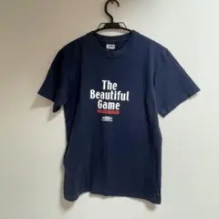 【90s UMBRO】アンブロ デサント製 銀タグ Tシャツ メンズ ネイビーのサムネイル