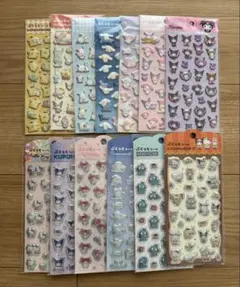 新品 サンリオ ぷくっとシール ダイソー キャンドゥ 13枚セット