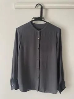 green label relaxing 長袖ブラウス グレー