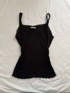 シネマクラブキャミソールレース付きブラック海外ガールY2k00’sヴィンテージ￼